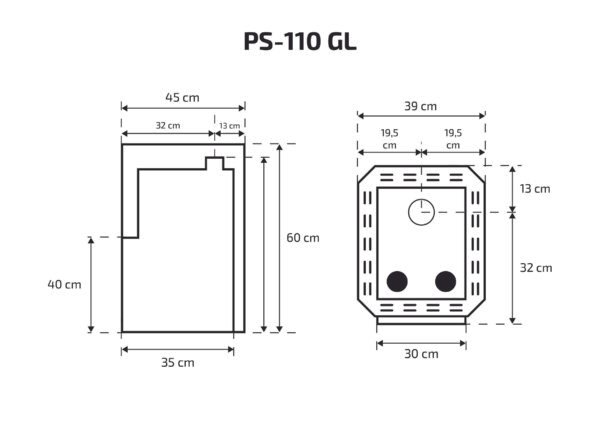 Pirts krāsns Skamet PS-110 GL (5–12m³) - Image 2