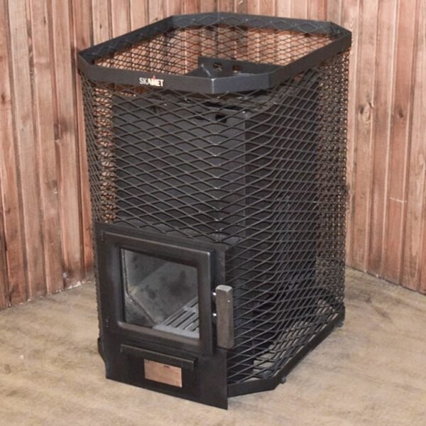Pirts krāsns Skamet S-120-GL ar kvadrātveida režģa korpusu (16-25m³) - Image 4