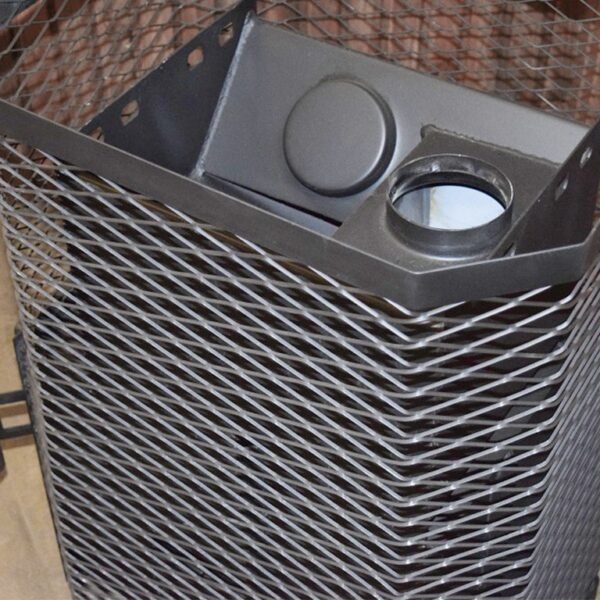 Pirts krāsns Skamet S-120-GL ar kvadrātveida režģa korpusu (16-25m³) - Image 6