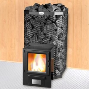 Pirts krāsns Skamet S-220-GL ar kvadrātveida režģa korpusu (16-25 m³)