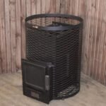 Pirts krāsns Skamet SY-120-GL ar apaļu režģa korpusu (16-25 m³) - Image 4