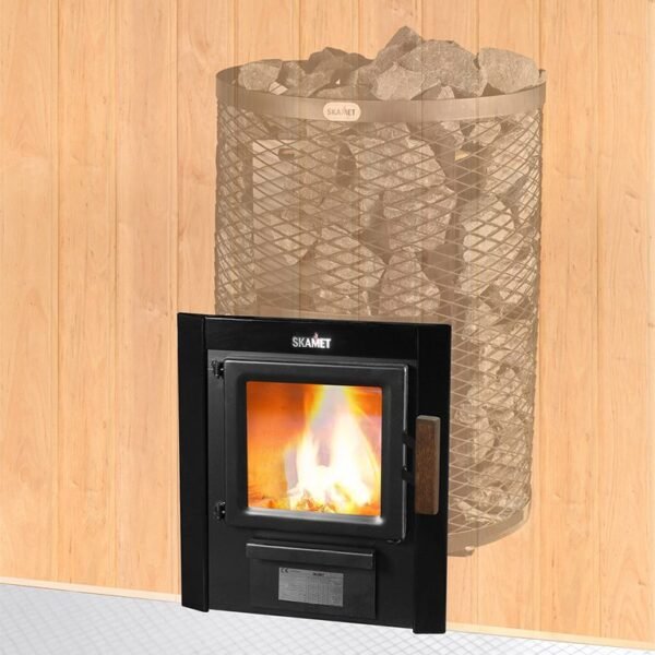 Pirts krāsns Skamet SY-220-GL ar apaļu režģa korpusu (16-25 m³) - Image 4